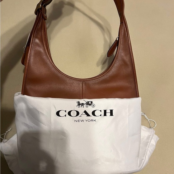 Coach Ergo 33 Glovetanned Leather Brass/1941 Saddle Large Shoulder/Hobo Bag - Picture 11 of 12